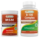 Bedste Naturals MSM Powder & B- 100 Complex