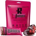 Braven Bar Chokolade Strawberry Energy Bars (1.59 oz, Pack of 10) - Energi Chews med 5g Protein - On- the- Go Energy Snacks til løb, vandreture og sport - Gluten Free Snacks til Vedvarende Energi Boost