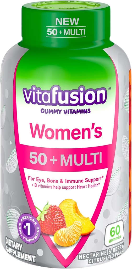VITAUSION Kvinder 50 + Daglig Multivitamin, vingummi vitaminer, 60 Ct