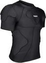 TUOY Mænd polstret Compression Shirt Beskyttende Shirt Rib Brystbeskytter for fodbold Paintball Baseball