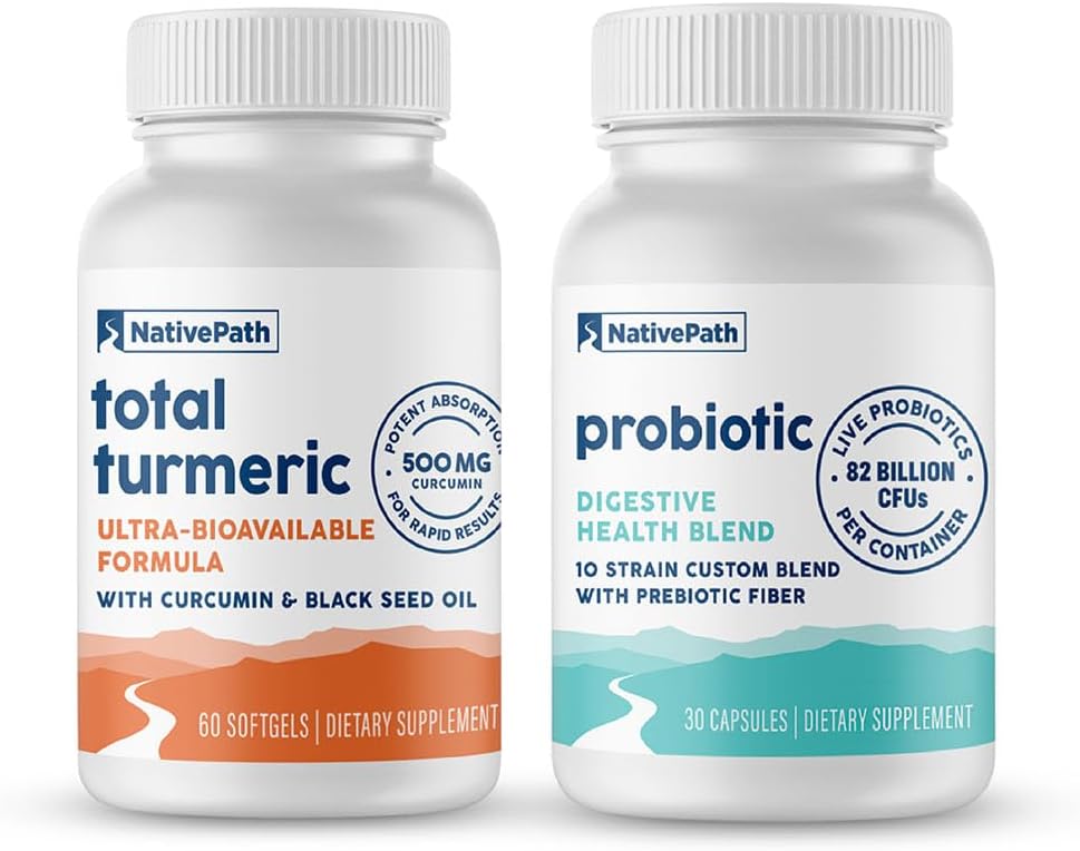 NativePath Tag sammen bundle, probiotiske og gurkemeje 30 Servering