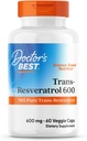 Doctor 's Best Trans- Resveratrol 600, 98% Pure Trans- Resveratro, Non- GMO, Gluten Free, Soy Free, Vegan 60 Veggie Caps
