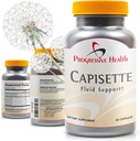 Capisette Water Retention Support - Reducerer hævede fødder, ankler og ben - Reducere hævelse og fluid tilbageholdelse fra Edema. Inkluderer: Kalium, Mælkebøtte Root, & More- Kosttilskud (60 kapsler)