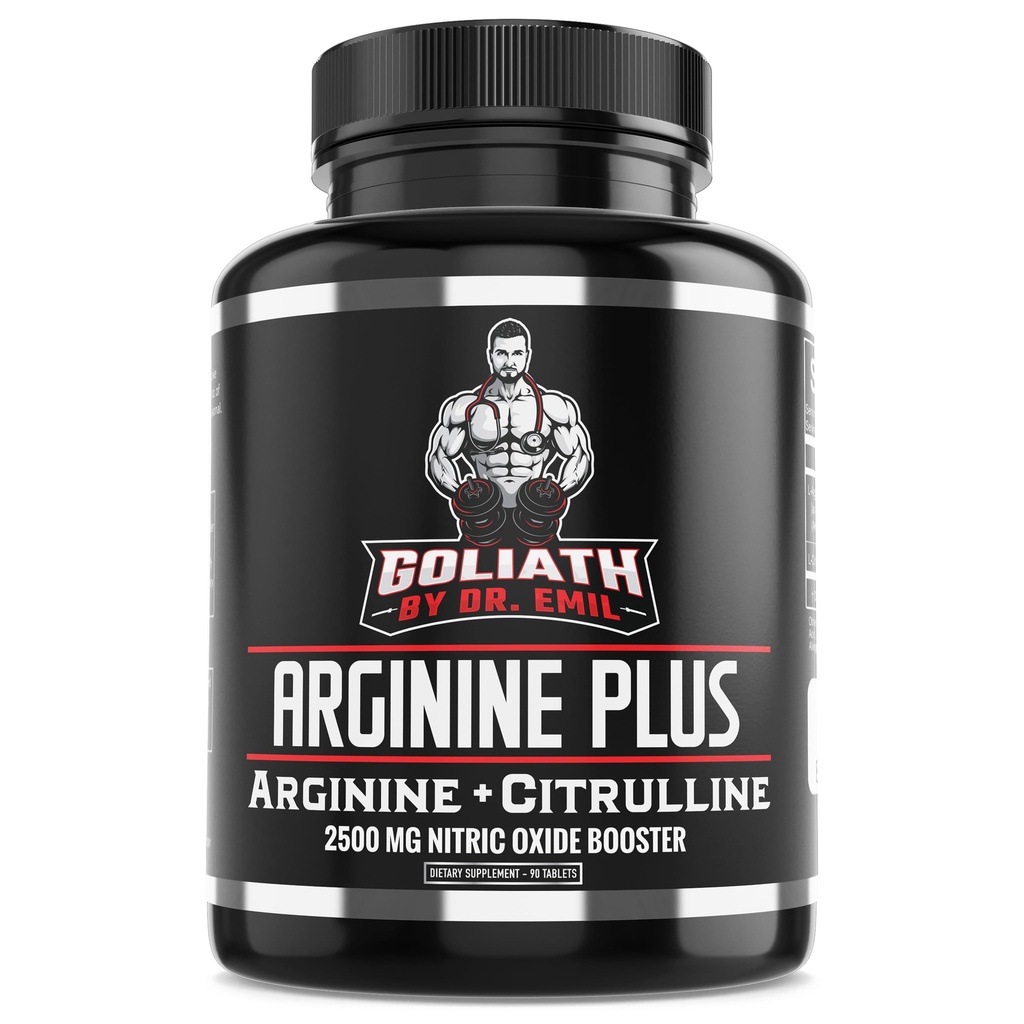 Dr. Emil 's ARGININE Plus - L Arginin + L Citrullin - 2500 MG højdosis ingen Booster- tabletter - nitrogenoxid supplement for vaskularitet og hjertesundhed (Arginin AAKG og Citrullin malat 2: 1)