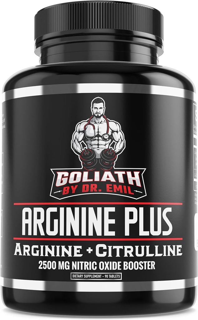 Dr. Emil 's ARGININE Plus - L Arginin + L Citrullin - 2500 MG højdosis ingen Booster- tabletter - nitrogenoxid supplement for vaskularitet og hjertesundhed (Arginin AAKG og Citrullin malat 2: 1)