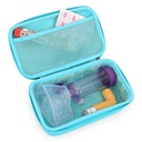 CASEMATIX Asthma Inhaler Case For Travel Fits Asthma Inhaler Spacer With Mask Attached, Inhaler Holder and Additional Accessories Used With Spacer For Inhaler, Includes Turquoise Asthma Case Only