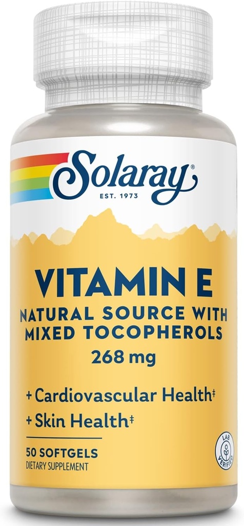 Solaray Vitamin E d- Alpha Tocopherol 268mg (400 IE)