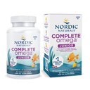 Nordic Naturals Complete Omega Jr., Lemon - 90 Mini Soft Gels - 283 mg Total Omega- 3s & 35 mg GLA - Sund kognition, nervesystem funktion - ikke-GMO - 45 Serveringer