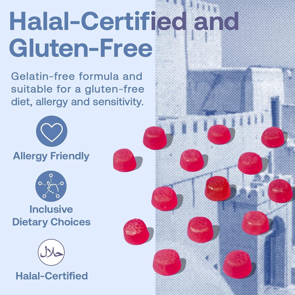 786 Biotin Boost Vitaminer - Halal Gummy Vitaminer til hår, Hud & Nails - Vegan, Gluten- Free, 10,000mcg Per Servering [højeste potens]