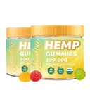 HOOLOO Hemp Gummies 100,000mg til Deep Sound Bedtime Support and Discomfort Relief, Fruity Gummy Infured Omega 3 Vitamin, Lavet i USA
