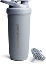 Smartshake Reforce rustfrit stål Protein Shaker Flaske 900 ml stålet 124; 30 oz - Bladsikker skrue- på Lid - BPA Free - Ikke isoleret flaske - Unisex (Grå)