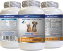 Hundeøjne Vitamin - PET Eye Health Complex - Hunde og katte - Understøtter Eye Vision - astaxanthin til hunde, Eye Vision Supplement til hunde og katte, Eye Health Vitamin Lutein og zeaxanthin 1Bot 60Tabs