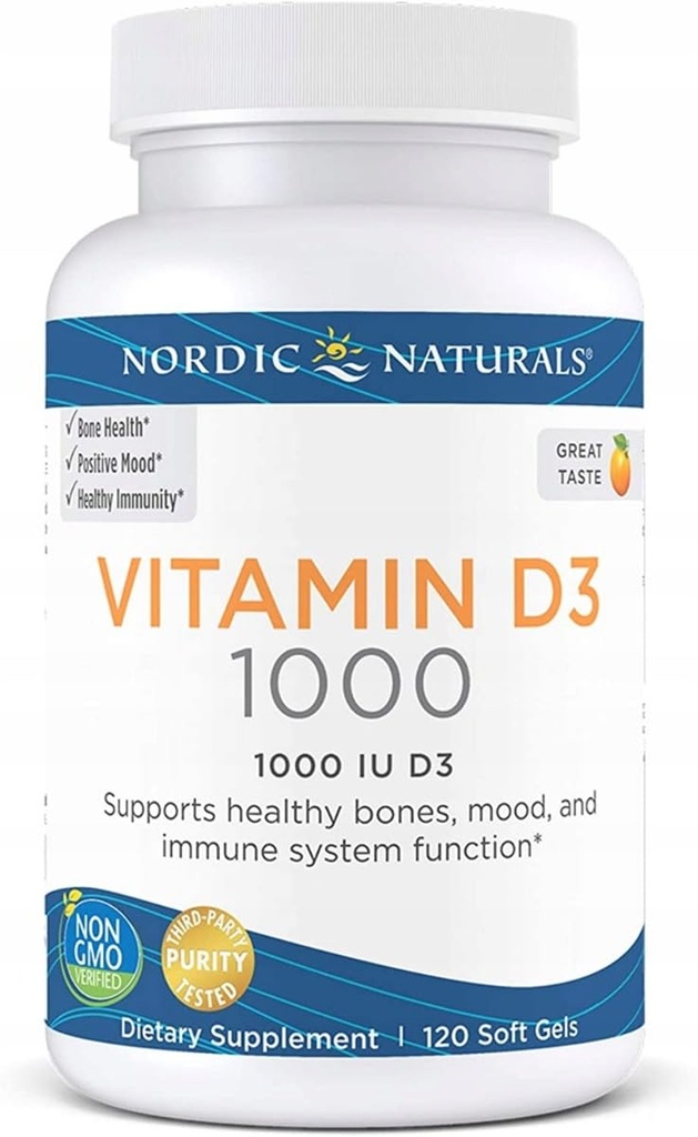Nordiske Naturals, D3- vitamin 1000 IE, 120 Tæl