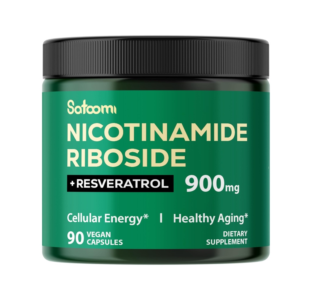 Satomi NAD tillæg med Liposomal Nicotinamid Riboside 900 mg NR, Resveratrol, Quercetin - 90 Tæl