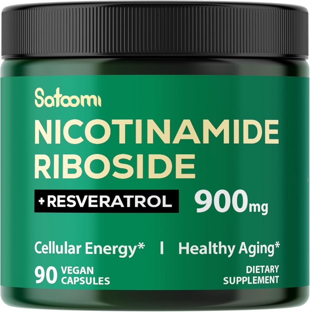 Satomi NAD tillæg med Liposomal Nicotinamid Riboside 900 mg NR, Resveratrol, Quercetin - 90 Tæl