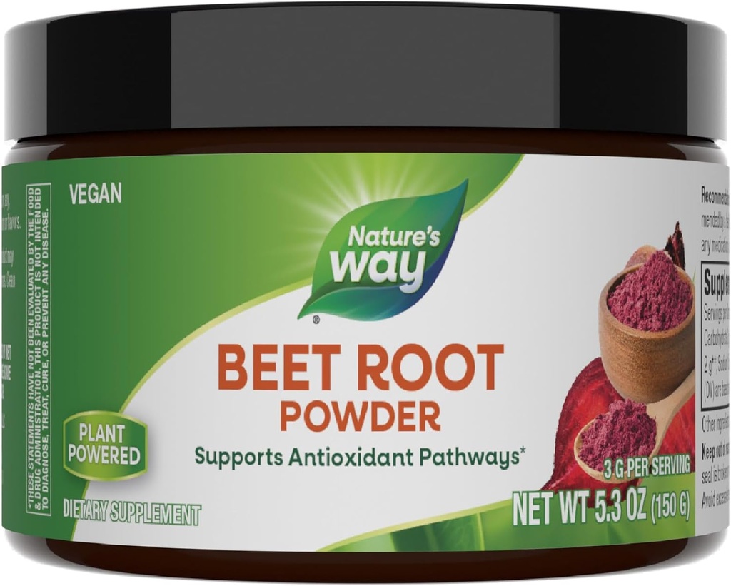 Nature 's Way Beet Root Powder, Understøtter Antioxidant Pathways *, 5 Oz