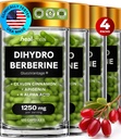 Dihydroberberine supplement - Dehydro berberine supplement - Super berberine supplement med Ceylon kanel & R Alpha liposyre & Apigenin - Hydroberberberine 480 caps (4 pakker)