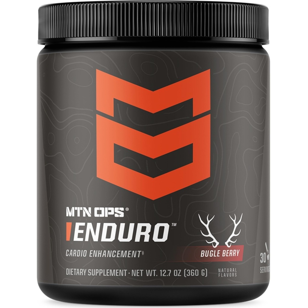 MTN OPS Enduro Nitroxid Supplement & Stim- Free Pre Workout - 30 Serveringer - med Magnesium Citrate, Beet Root Powder, Niacinamid, L Arginin & L Citrullin - Bugle Berry Flavor