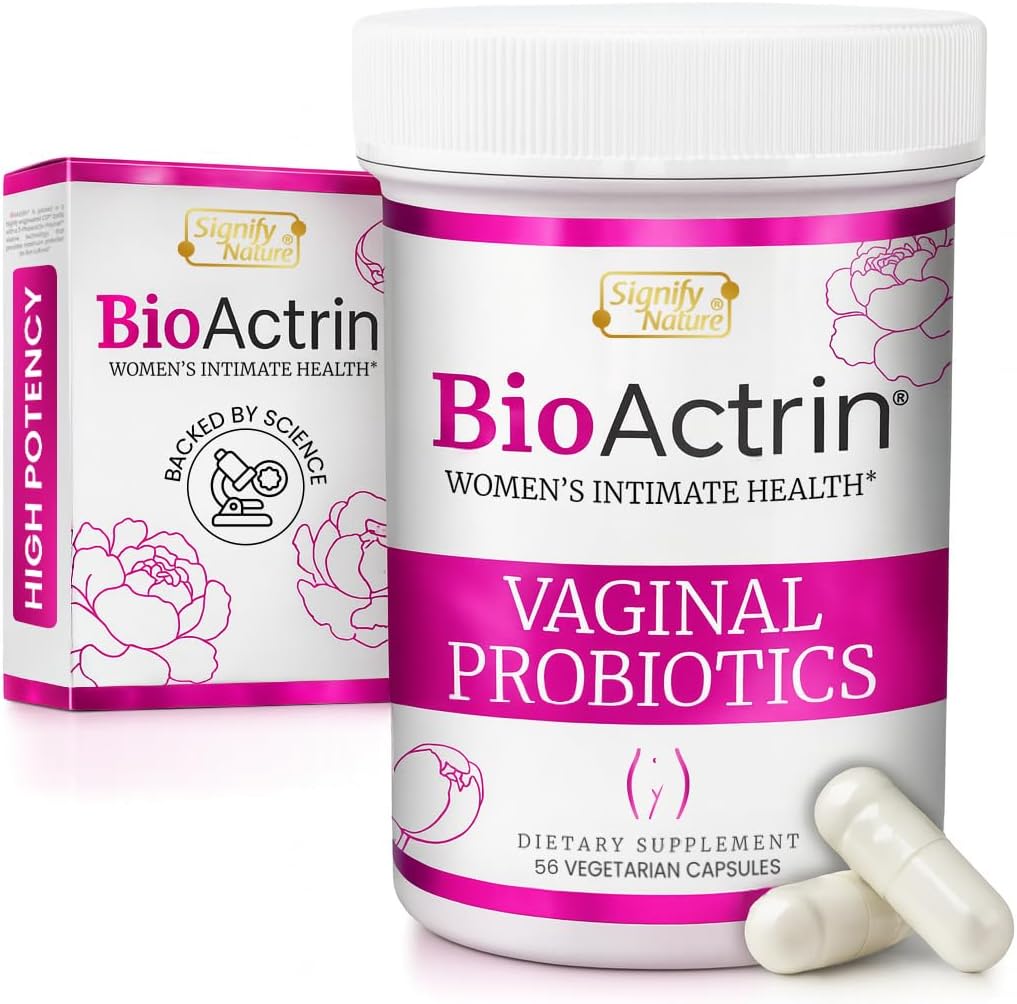 Bioactrin Vaginal Probiotika til kvinder - Formuleret bakteriel vaginose Behandling, Gær Infektion og Vaginitis Relief - BV Behandling for kvinder Probiotika - pH Kvindelig Vaginitis Støtte - 56 Piller