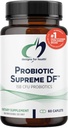 Designs for Health Probiotic Supreme DF - 15 Billion CFU Dairy-Free Probiotic with Acidophilus + Bifidobacterium Longum, GI + Immune Support Supplement or Adults, Men + Women (60 Caplets)