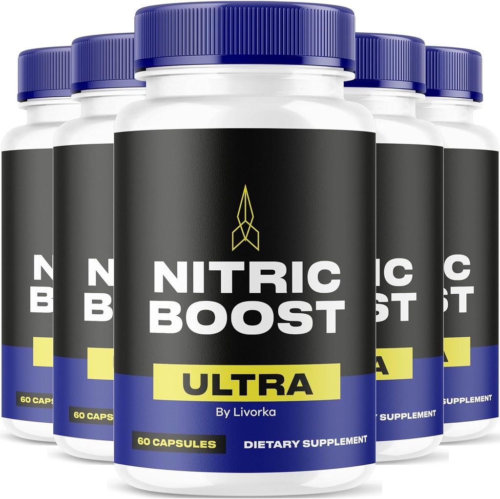 LIVORKA Nitroc Boost Ultra Powder nu i kapsler, Avanceret formel - 300 Tæl (5 måneder Tilgang) - pakke med 5