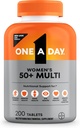 One A Day Multivitamin for Women 50 and Over Tablets, Womens Multivitamin 50 plus med Vitamin D, C, E, Zink & Biotin, Daglige Vitamin for Woman 50 +, 200 Ct