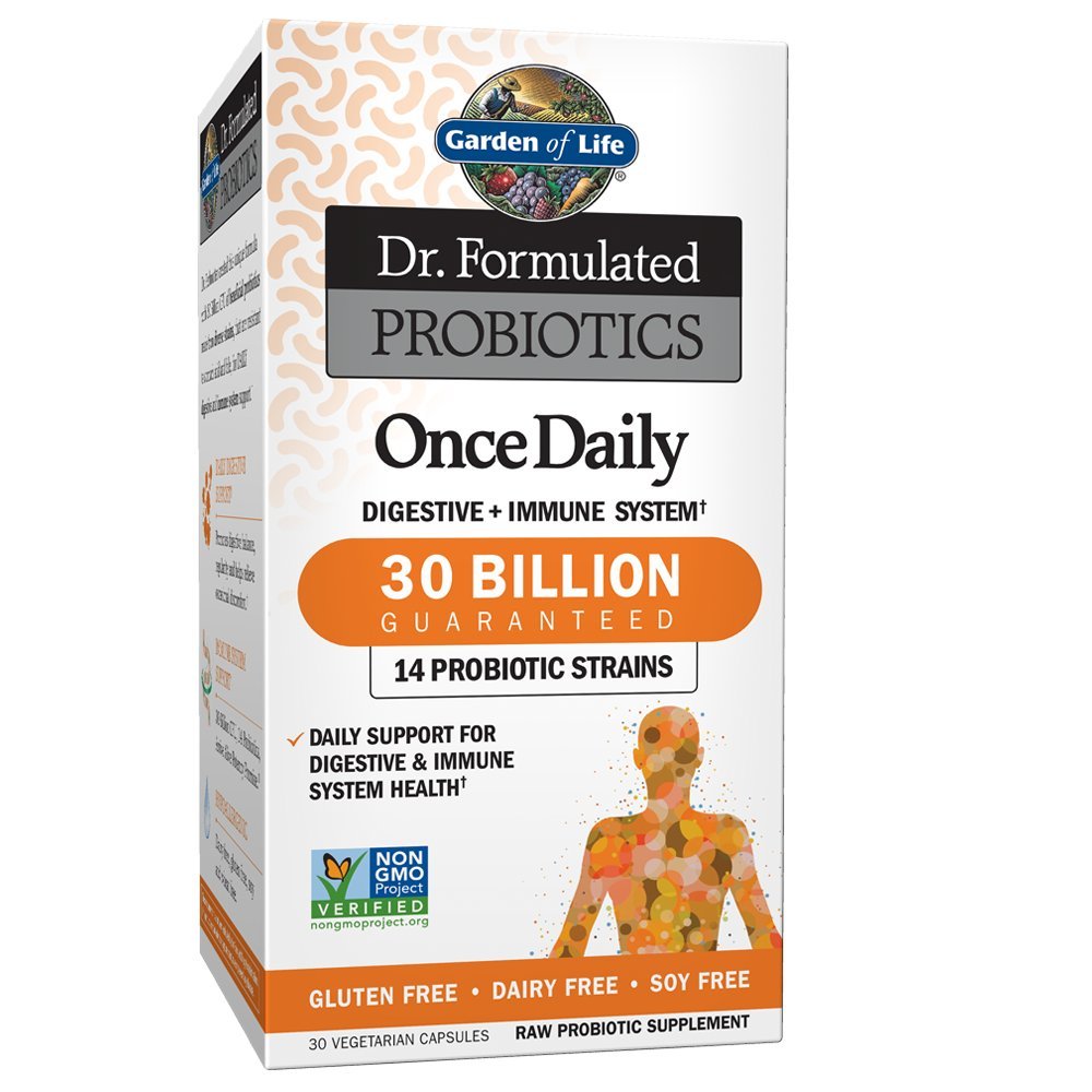 Livets have Dr. Formuleret Probiotika En gang daglig - Acidophilus Probiotisk med daglig støtte til fordøjelse og immunforsvar - Gluten Free, Dairy Free, Soy Free Probiotika, 30 Vegetariske kapsler