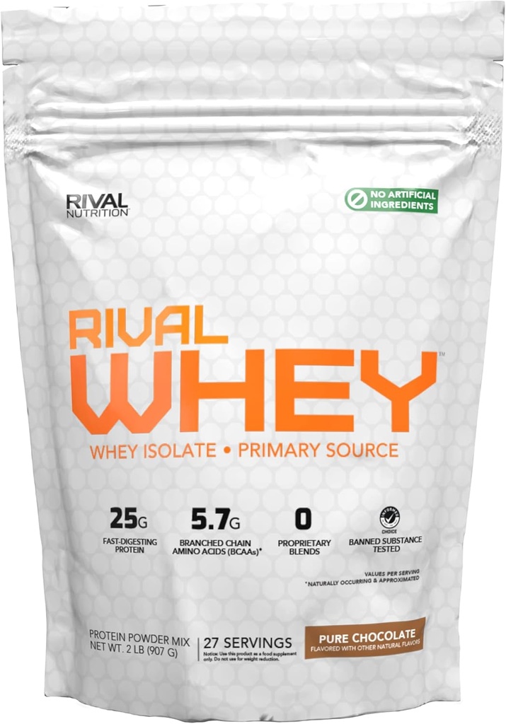 Naturlig smag Rival Whey - Ren chokolade 2lb