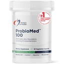 Design for Health ProbioMed 100 - Probiotika til fordøjelse - 10 Strops med Lactobacillus Acidophilus Probiotic + Lactobacillus Rhamnosus - Gut Health + immunsupporttillæg (30 Caps)