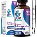 Ashwagandha KSM 66 Drops, 2000mg Natural Berry Flavor - Ashwagandha Kosttilskud til kvinder, Ksm- 66 Ashwaganda ekstrakt for immunforsvar, ydeevne, hjerte sundhed - 60 Servering