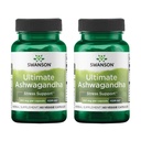 Swanson Ultimate Ashwagandha KSM- 66 - Urtetilskud støtte sunde stress niveauer & relaxation - Naturlig formel til at fremme en rolig & afslappet Mindset - (60 Veggie kapsler, 250 mg hver) (2 Pack)
