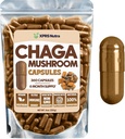 XPRS Nutra Chaga Mushroom Kapsler - Premium USDA Chaga Mushrooms Capsules - indkapslet Chaga Mushroom Pulver til en Immunitet Boost - Vegansk venlige Superfood til Chaga Tea og drikkevarer - 360 Greve