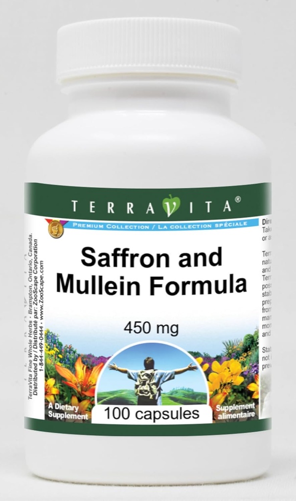 Safran og Mullein Formel - 450 mg (100 kapsler, ZIN: 513981) - 3 pakning