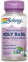 SOLARAY Holy Basil 1000 mg - Tulsi Holy Basil Adaptogen med 2, 5% Ursolsyre - Adrenal Support, Focus, Lejlighedsvis Stress og Mood Support - Non- GMO, Vegan, Gluten Free, 60- Day Garanti, 30 Servere