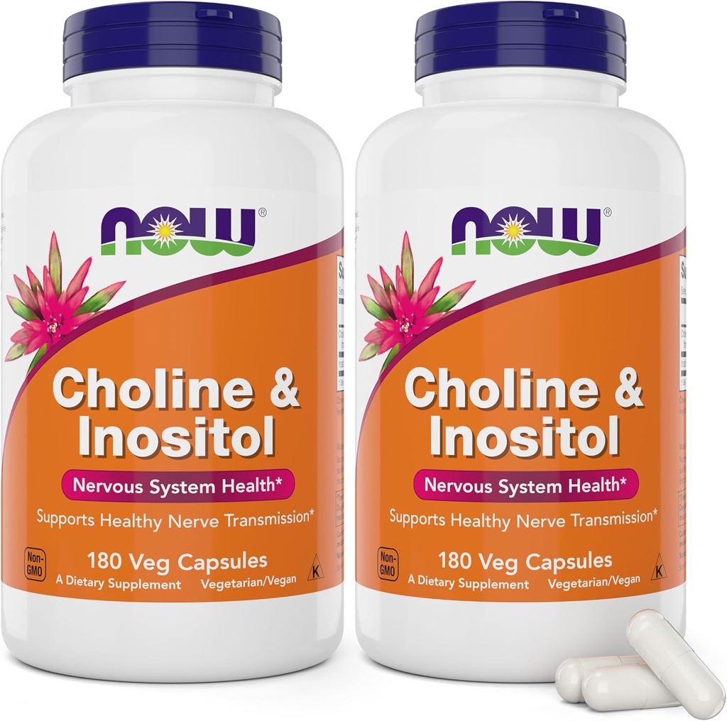 Nu Cholin & Inositol, 180 vegetariske kapsler (pakke med 2)