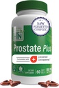 Health Thru Nutrition Prostate Plus med Saw Palmetto Extract, Lycopen som Lycored, Plant Steroler, Selenium, Zink og Pumpkin Seed 124; Komplet Prostate Support Budding 124; Non- GMO & Gluten Free (Pack of 60)