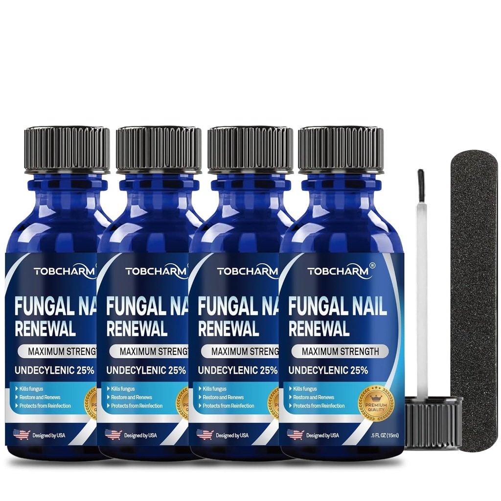 4Pcs Toenail svamp Behandling, 25% Undecylensyre, Negle svamp Behandling for Toenail, Toe Nail svamp behandlinger (2 FL OZ)