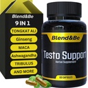 Blend & Be Testo Support against 124; All- in- ONE Herbal Dietary Supplement- 124; Tongkat Ali, Fenugreek, Ginseng, Maca, Ashwagandha, Spirulina Tribulus, Black Seed og Cinnamon. + • Gratis E-bog