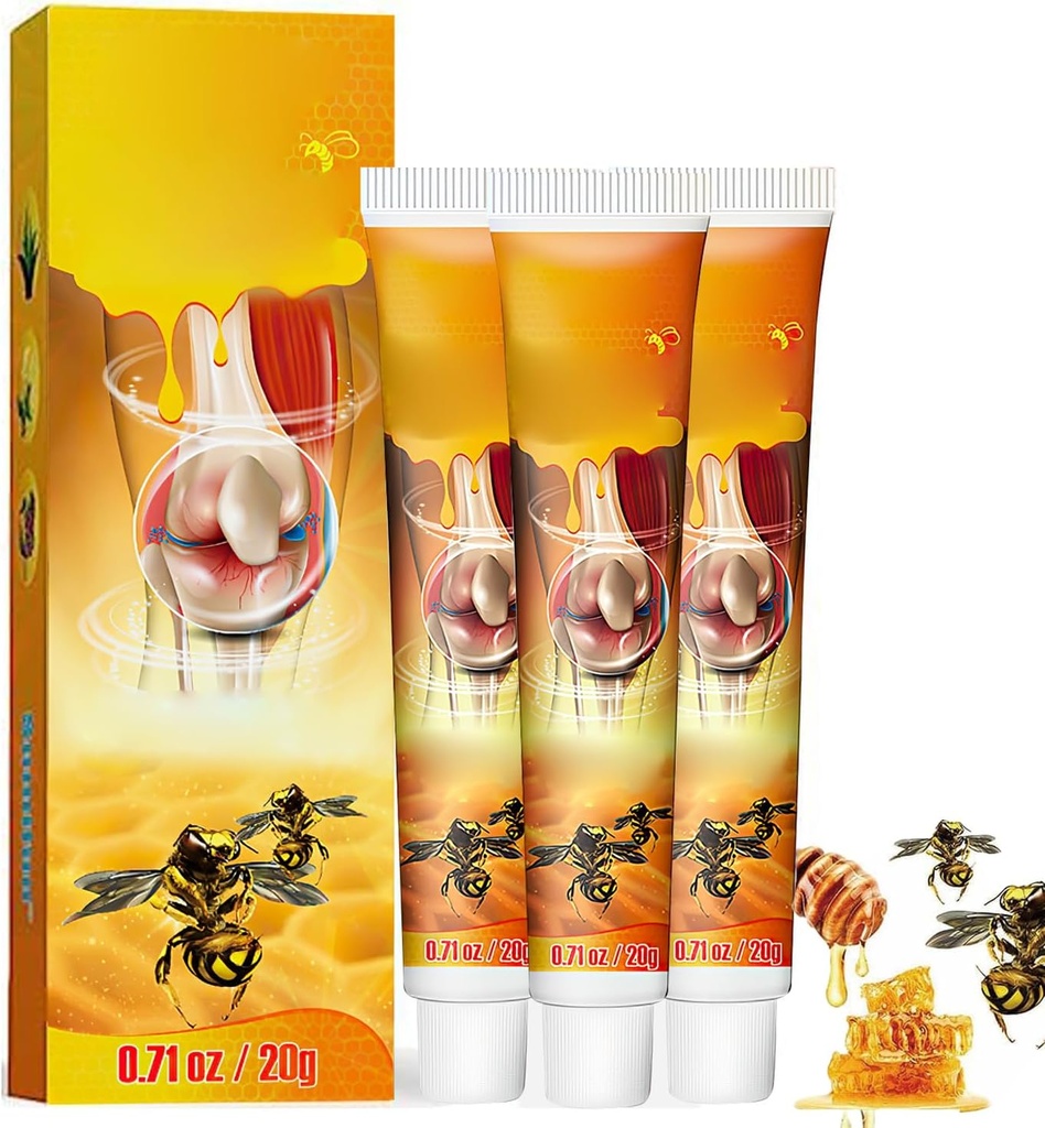 Drage Ære 3PCS Beevenom New Bee Venom Professional Gel, Joint & Muscle Lindrende Bee Venom Cream, New Bee Venom Cream
