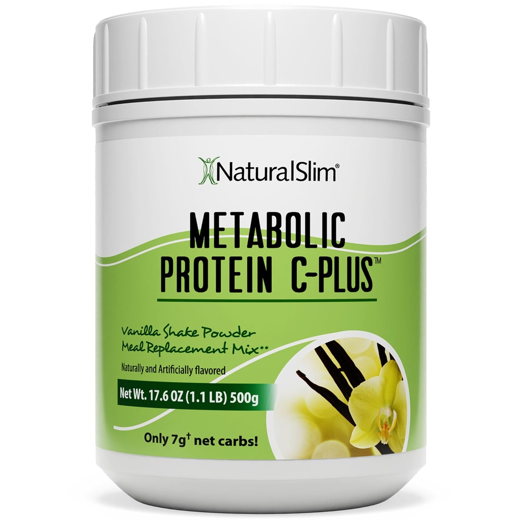 NaturalSlim Protein Powder med vitaminer og mineraler Metaboliske C- Plus - Meal Erstatning Powder Foretrukket med C-vitamin, Zink & Aminosyre - Chokolade Protein Powder 10 Servering 1.1 LB.