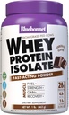Bluebonnet Nutrition Whey Protein Isolate Powder, Whey From Grass Fed Cower, 26g Protein, Ingen Sukker Tilføjet, Gluten fri, Soy fri, kosher Dairy, 1 Lb, 14 Servere, Chokolade Flavor