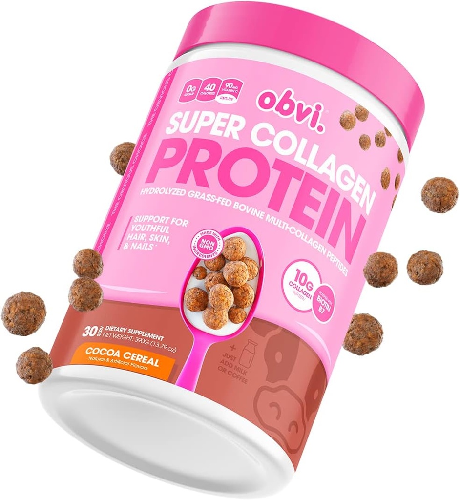 Obvi Multi- Collagen Super Protein Powder (Chokolade Cereal, 14 Oz)