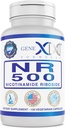 Genex Formulas NR Nicotinamid Riboside 500mg / Servering (120 kapsler) NAD + Precursor for sund aldring - GMP- Certified, Non- GMO, Gluten- Free, Vegetarian (1 pakke)