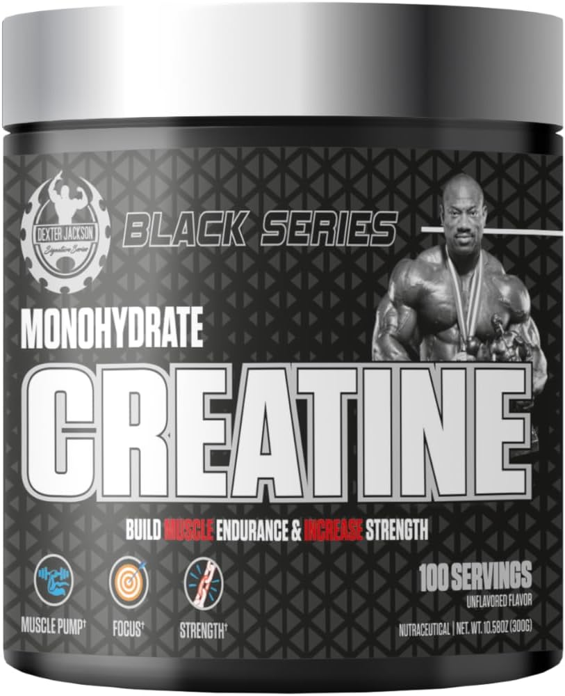 Black Series Monohydrate Creatin Measurement 124; 300g Measurement 124; 100 Servings Measurement 124; Premium Mikronized Creatin for Strength, Muskelvækst & Recovery