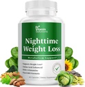 DR VITAMIN LØSNINGER Nattetid Fat Burner Kosttilskud - Appetite Suppressants for Weight Loss - Night-Time Fat Burner for kvinder og mænd Supporting Sleep & Afslapning - Weight Loss Pills - 60 Kapsler