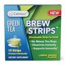 CALMOUR Natural Green Tea Extract Strips 10 Pack MSD 124; Green Tea Bags Alternative rejse venligt On- The- Go Quick Opløsning Strips MSD 124; Lemon Ginger Tea med antioxidanter MSD 124; Matcha Green Tea Flavor