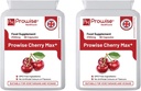 Cherry Max + (Pack of 2) 2100 mg Montmorency Cherry Tilføjet med Black Cherry I 90 Vegan Capsules High Strength I Made in The UK by Prowise Healthcare