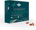 Ioselen - Thyroid Support Supplement - 100 mcg Selenium, 100 mcg Jod, 5mg BioPerine - 30 Soft- Gel Caps for øget biotilgængelighed og absorption - Gluten- Free, Lactose- Free, Sugar- Free, Non- GMO