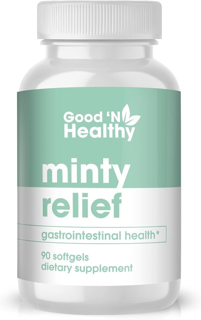 God 'N Sund Minty Relief Pebermynte Oil Softgels, tillæg for naturlige fordøjelseskomfort, 3 måneders forsyning