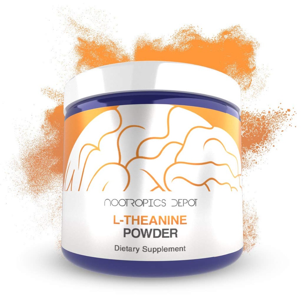 Nootropics Depot L- Theanine Powder 125 Mormor Note 124; Promodes relaxation Note 124; Understøtter sunde stress niveauer + dvalekredsløb
